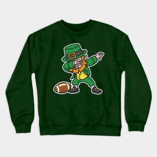 Dab dabbing leprechaun St. Patrick's day rugby Crewneck Sweatshirt